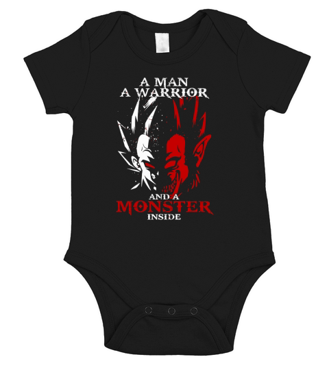 A man a warrior and a monster inside t-shirt Short Sleeve Baby One-Piece