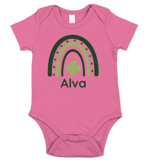 Alva Clover Boho Rainbow Short Sleeve Baby One-Piece
