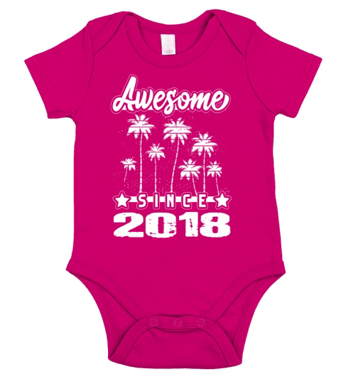 Awesome Since 2018 Short Sleeve Baby One-Piece