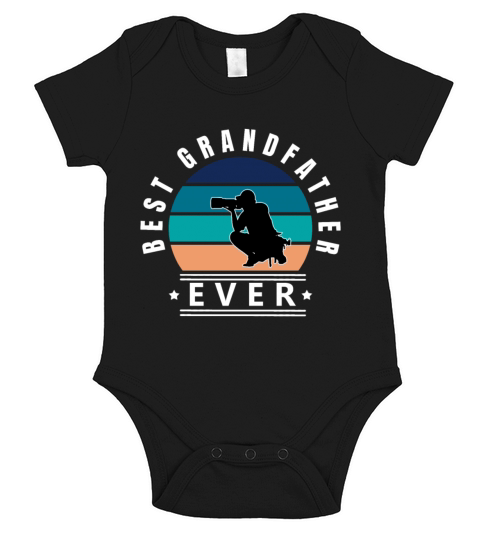 Best Grandfather Ever Photographer W Short Sleeve Baby One-Piece