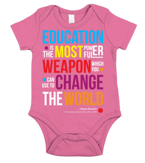 Black History Quote with Mandela Short Sleeve Baby One-Piece