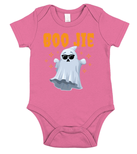 Bougie Ghost Halloween Cool Trendy Funny Classy Short Sleeve Baby One-Piece