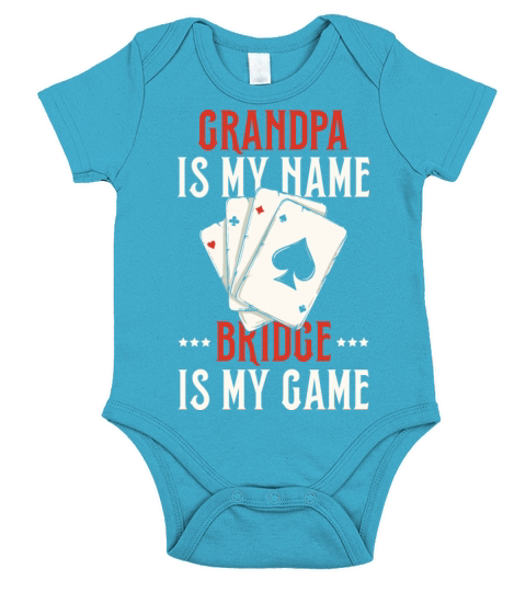 Card Game Bridge Quote for a Bridge Grandpa Short Sleeve Baby One-Piece
