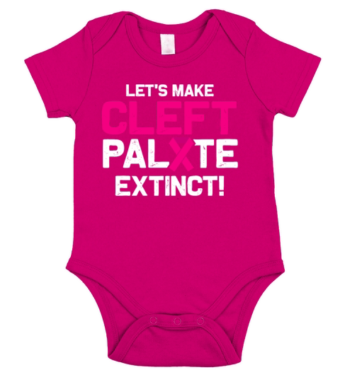 Cleft Palate Lip Beat Strong Awareness design Short Sleeve Baby One-Piece