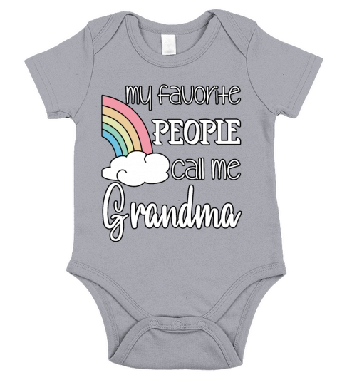 Cute My Favorite People Call Me Grandma Best Nana Short Sleeve Baby One-Piece