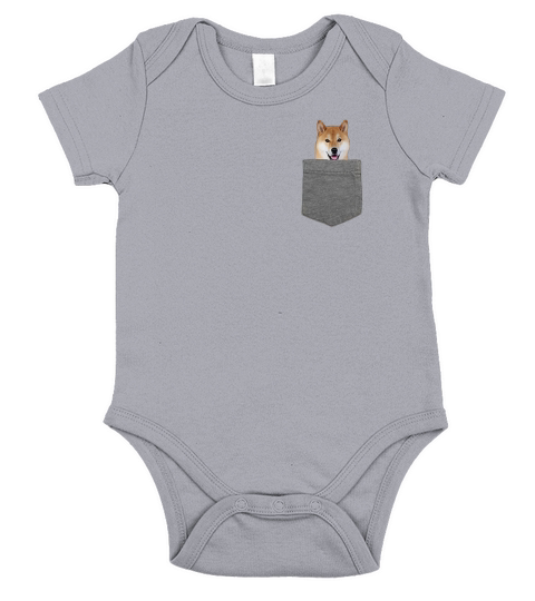 Dog in Your Pocket Tshirt Shiba Inu Shirt Doge Tee Short Sleeve Baby One-Piece