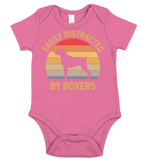 Easily Distracted by Boxers Short Sleeve Baby One-Piece