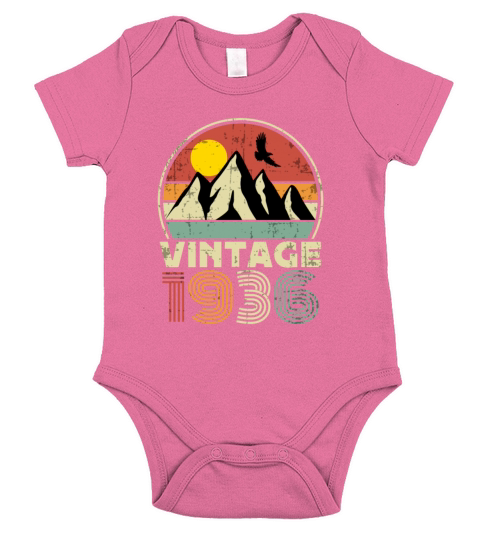 Funny Birthday Born in 1936 Limited Edition Short Sleeve Baby One-Piece