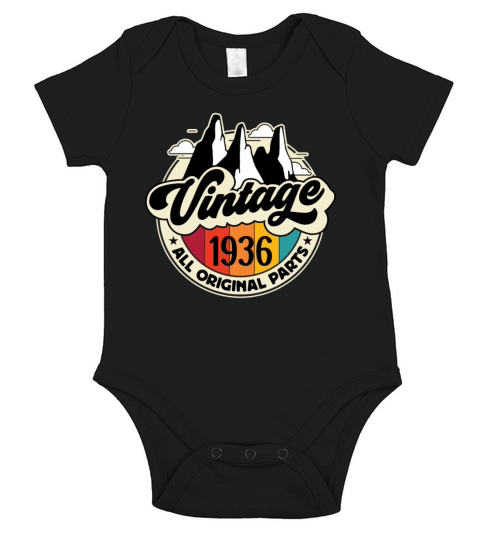 Funny Birthday Born in 1936 Limited Edition Short Sleeve Baby One-Piece