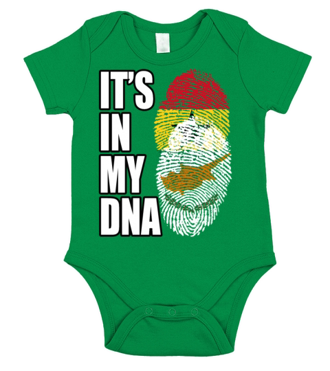 Ghanaian And Cypriot Mix Heritage DNA Flag Short Sleeve Baby One-Piece