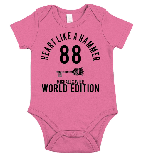 heart like a hammer 88 michael xavier world edition shirt Short Sleeve Baby One-Piece