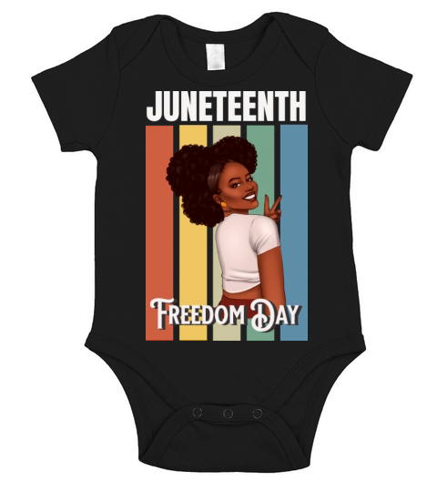 Juneteenth Freedom Day Short Sleeve Baby One-Piece