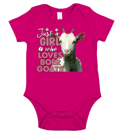 Just A Girl Who Loves Boer Goats Funny Gift Short Sleeve Baby One-Piece