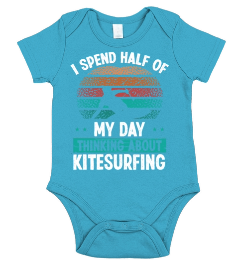 Kitesurfing Vintage Thinking about Kiteboarding Short Sleeve Baby One-Piece