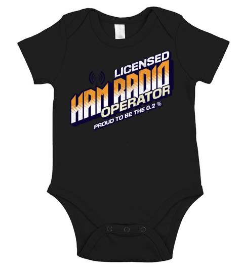 Licensed Ham Radio Operator Hobbyist Short Sleeve Baby One-Piece