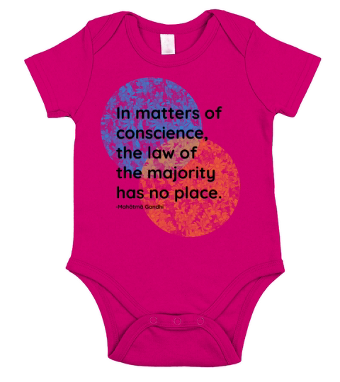 Mahatma Gandhi Conscience Quotes Short Sleeve Baby One-Piece