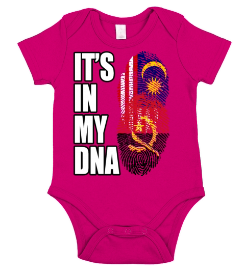 Malaysian And Angolan Mix Heritage DNA Flag Short Sleeve Baby One-Piece