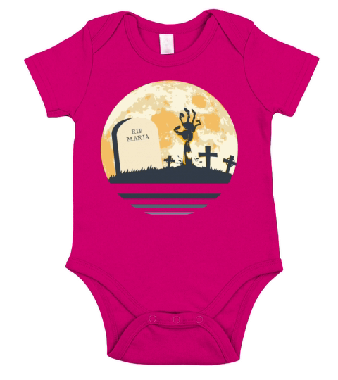 MARIA Grave Tombstone Halloween Zombie Spooky Short Sleeve Baby One-Piece