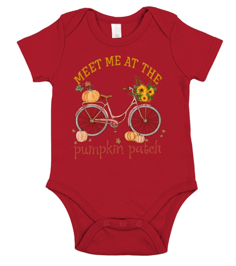 Meet Me At The Pumpkin Patch Halloween Short Sleeve Baby One-Piece