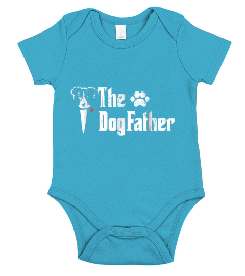Mens The Dogfather Border Collie Dog Dad Tshirt Fathers Day Gif Short Sleeve Baby One-Piece