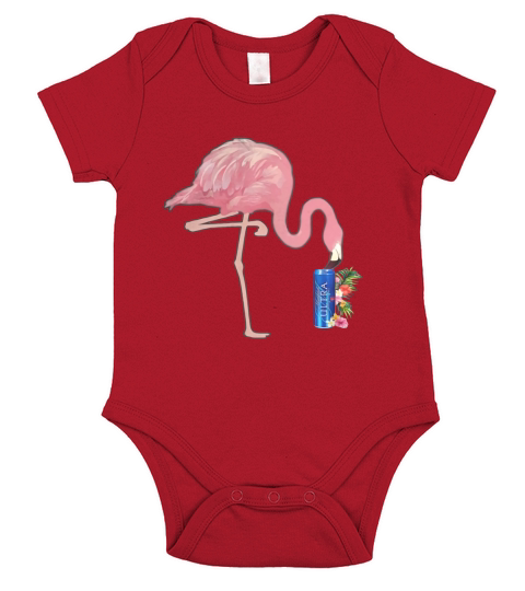Michelob Ultra Pink Bird Short Sleeve Baby One-Piece