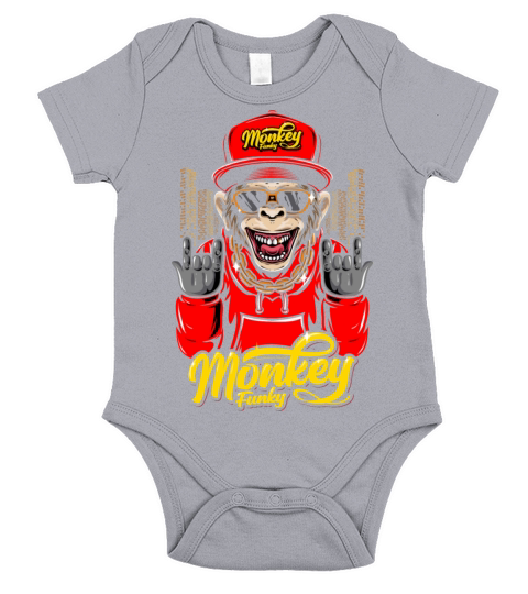 monkey Short Sleeve Baby One-Piece