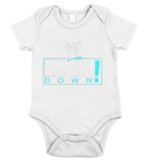 Official Wwe Smackdown logo shirt Short Sleeve Baby One-Piece