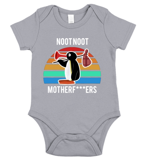Pingu Noot Noot Motherfucker Vintage shirt Short Sleeve Baby One-Piece