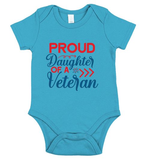 Proud Daughter Of A Veteran Short Sleeve Baby One-Piece