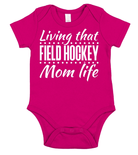 Retro Field Hockey Mom Short Sleeve Baby One-Piece