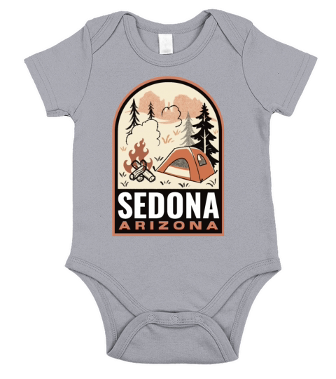 Sedona Arizona Vintage Camping Short Sleeve Baby One-Piece