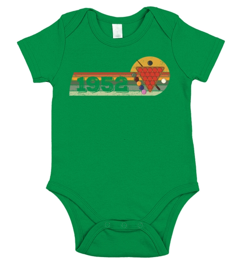Snooker Snooker-game Vintage born 1952 Birthday Short Sleeve Baby One-Piece