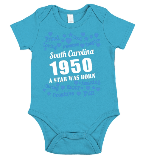South Carolina 1950 a star was born Short Sleeve Baby One-Piece