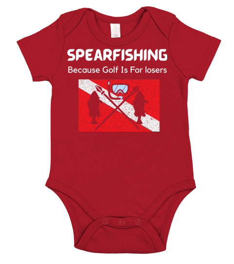 Spearfishing Because Golf Is For losers vintage Short Sleeve Baby One-Piece
