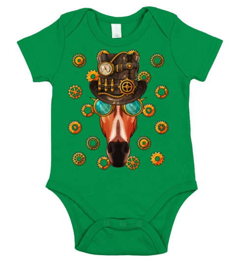 Steampunk Horse Medieval Victorian Steam Powered A Short Sleeve Baby One-Piece