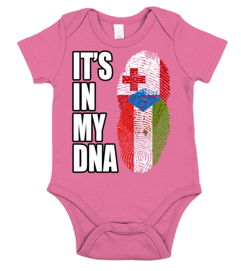 Tongan And Equatorial Guinean Mix Heritage DNA Fla Short Sleeve Baby One-Piece