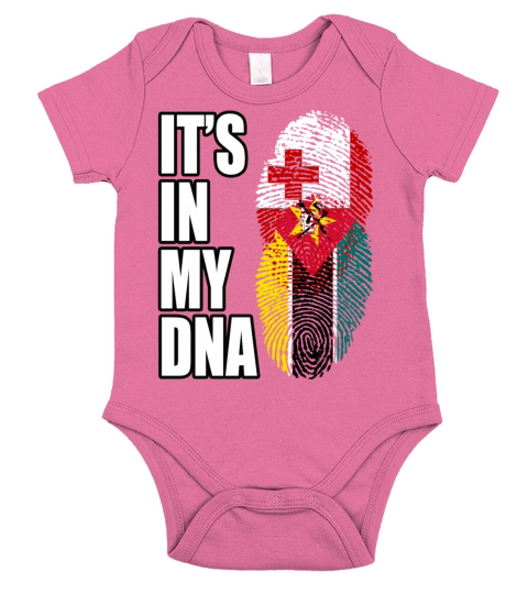 Tongan And Mozambican Mix Heritage DNA Flag Short Sleeve Baby One-Piece