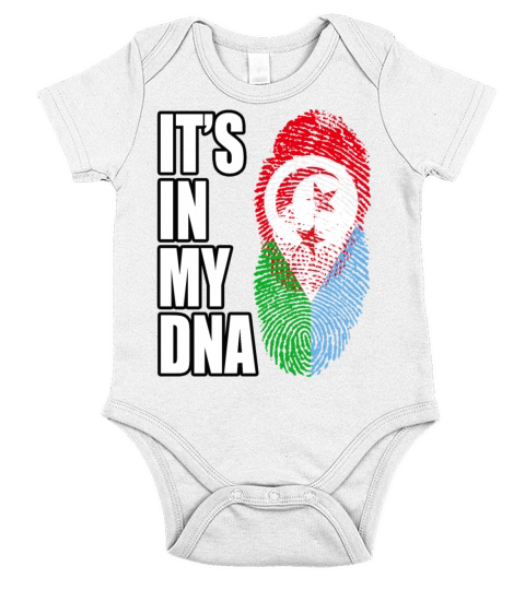 Tunisian And Djiboutian Mix Heritage DNA Flag Short Sleeve Baby One-Piece