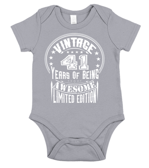 Vintage 41 Years Of Being Awesome Limited Edition Short Sleeve Baby One-Piece
