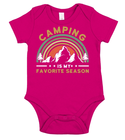 Vintage Adventure Vacation Camp Camper Camping Short Sleeve Baby One-Piece
