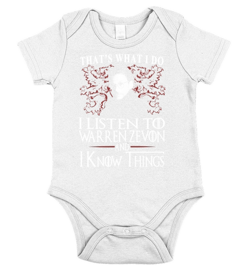 Warren Zevon I KNOW THINGS Short Sleeve Baby One-Piece