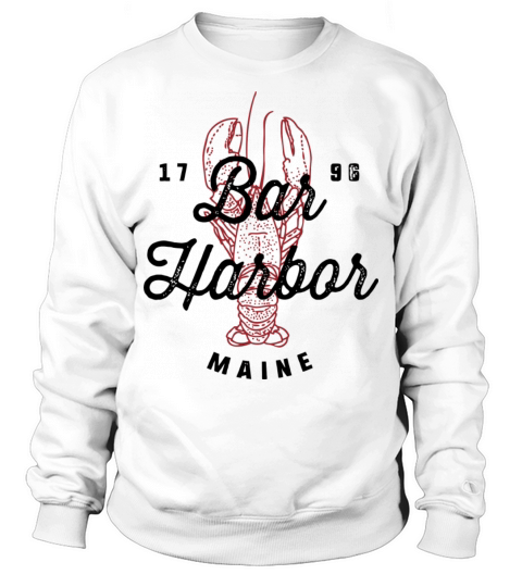 Bar Harbor Maine Souvenir Cool Vintage Lobster Sweatshirt Unisex