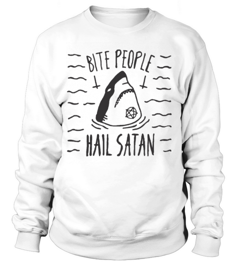 Bite People Hail Satan Shark - Baby Onesie Sweatshirt Unisex
