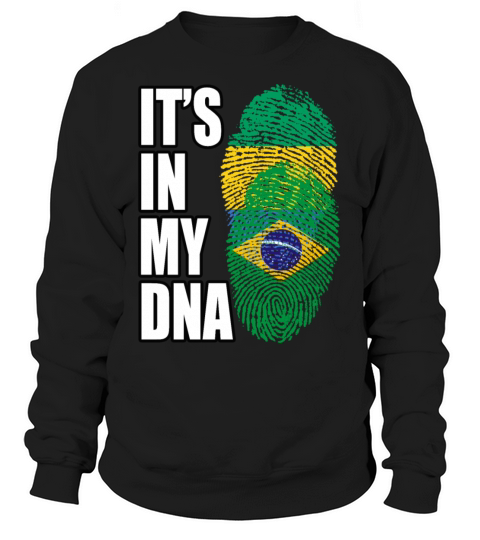 Gambian And Brazilian Mix Heritage DNA Flag Sweatshirt Unisex