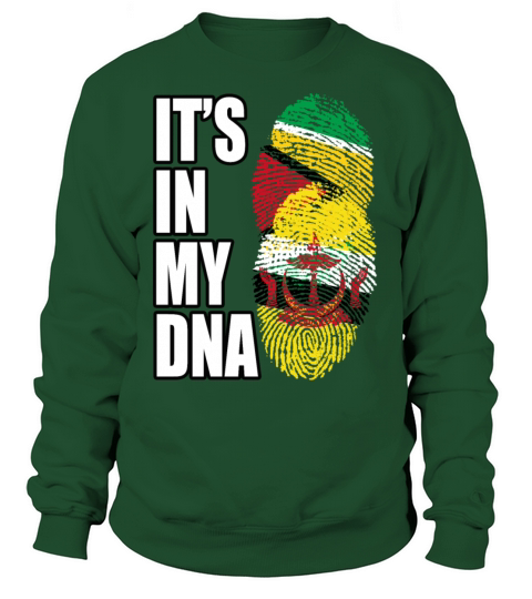 Guyanese And Bruneian Mix Heritage DNA Flag Sweatshirt Unisex