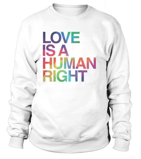 Love is Human Right LGBT Gay Pride Sweatshirt Unisex