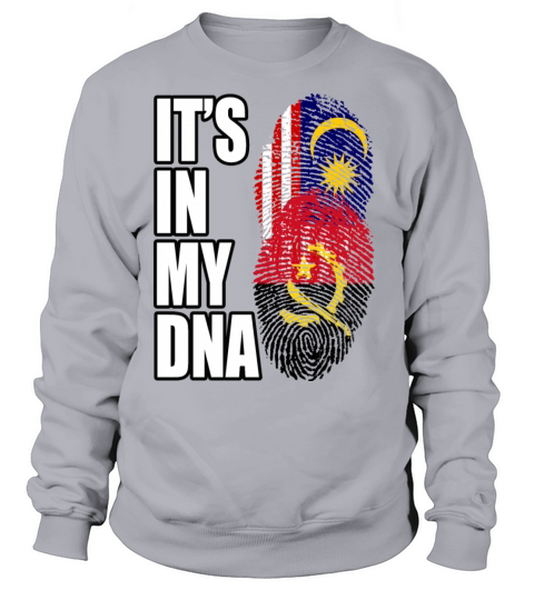 Malaysian And Angolan Mix Heritage DNA Flag Sweatshirt Unisex