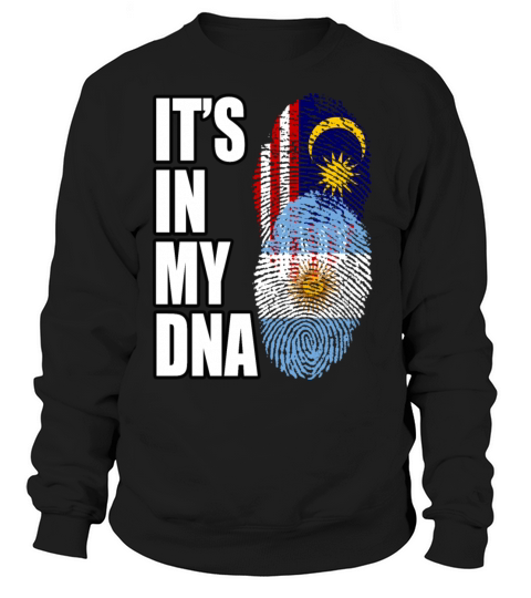 Malaysian And Argentinian Mix Heritage DNA Flag Sweatshirt Unisex