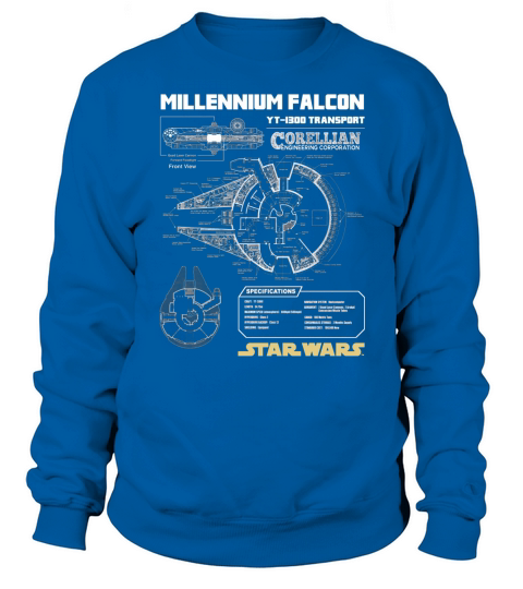 Millennium Falcon Schematic Sweatshirt Unisex