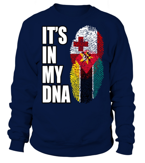 Tongan And Mozambican Mix Heritage DNA Flag Sweatshirt Unisex